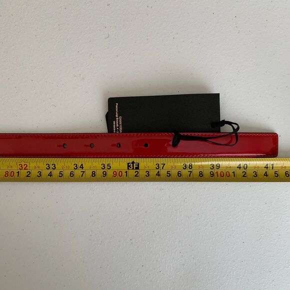 Versace NWT red patent leather belt authentic with COA 95 cm 38 in main image 7